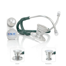 Load image into Gallery viewer, MDF® ProCardial® ER Premier® Cardiology Stainless Steel Dual Head Adult-Pediatric Stethoscope with Adult Cardiology Bell Convertible Attachment (MDF797DD) - Green