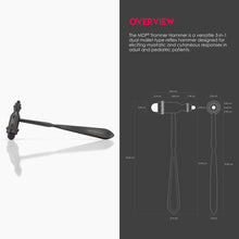 Load image into Gallery viewer, MDF® Tromner Neurological Reflex Hammer with Pointed Tip Handle for Cutaneous and Superficial Responses (MDF555)-All Black