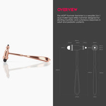 Load image into Gallery viewer, MDF® Tromner Neurological Reflex Hammer with Pointed Tip Handle for Cutaneous and Superficial Responses (MDF555)-Rose Gold and Black