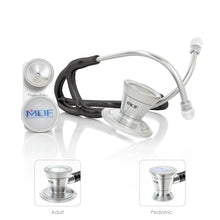 Load image into Gallery viewer, MDF® ProCardial® ER Premier® Cardiology Stainless Steel Dual Head Adult-Pediatric Stethoscope with Adult Cardiology Bell Convertible Attachment (MDF797DD) - Black
