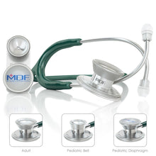 Load image into Gallery viewer, MDF® MD One® Epoch Titanium Stethoscope (MDF777DT) - Emerald Green