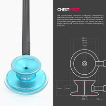 Load image into Gallery viewer, MDF® Acoustica® Lightweight Dual Head Stethoscope (MDF747XP) - Aqua and Black