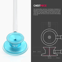 Load image into Gallery viewer, MDF® Acoustica® Lightweight Dual Head Stethoscope (MDF747XP) - Aqua and White