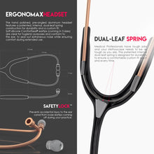 Load image into Gallery viewer, MDF® Acoustica® Lightweight Dual Head Stethoscope (MDF747XP) - Matte Rose Gold and Black