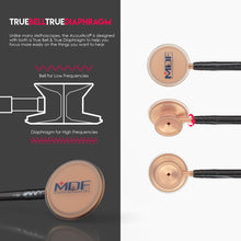 Load image into Gallery viewer, MDF® Acoustica® Lightweight Dual Head Stethoscope (MDF747XP) - Matte Rose Gold and Black