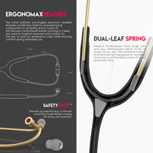 Load image into Gallery viewer, MDF® Acoustica® Lightweight Dual Head Stethoscope (MDF747XP) - Matte Gold and Black