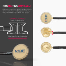 Load image into Gallery viewer, MDF® Acoustica® Lightweight Dual Head Stethoscope (MDF747XP) - Matte Gold and Black