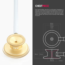 Load image into Gallery viewer, MDF® Acoustica® Lightweight Dual Head Stethoscope (MDF747XP) - Matte Gold and White