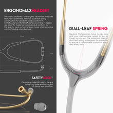 Load image into Gallery viewer, MDF® Acoustica® Lightweight Dual Head Stethoscope (MDF747XP) - Matte Gold and White