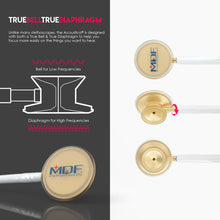 Load image into Gallery viewer, MDF® Acoustica® Lightweight Dual Head Stethoscope (MDF747XP) - Matte Gold and White