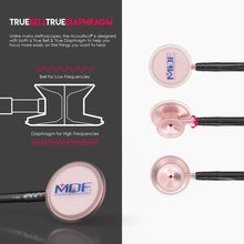 Load image into Gallery viewer, MDF® Acoustica® Lightweight Dual Head Stethoscope (MDF747XP) - Glossy Rose Gold and Black