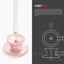 Load image into Gallery viewer, MDF® Acoustica® Lightweight Dual Head Stethoscope (MDF747XP) - Glossy Rose Gold and White