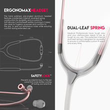 Load image into Gallery viewer, MDF® Acoustica® Lightweight Dual Head Stethoscope (MDF747XP) - Glossy Rose Gold and White