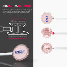 Load image into Gallery viewer, MDF® Acoustica® Lightweight Dual Head Stethoscope (MDF747XP) - Glossy Rose Gold and White