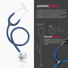 Load image into Gallery viewer, MDF® Acoustica® Lightweight Dual Head Stethoscope (MDF747XP) - Navy Blue