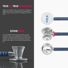 Load image into Gallery viewer, MDF® ProCardial® C3 Cardiology Titanium Dual Head Stethoscope with Adult, Pediatric, and Infant-Neonatal Convertible Chestpiece (MDF797CCT) - Navy Blue