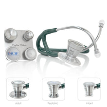 Load image into Gallery viewer, MDF® ProCardial® C3 Cardiology Titanium Dual Head Stethoscope with Adult, Pediatric, and Infant-Neonatal Convertible Chestpiece (MDF797CCT) - Emerald Green
