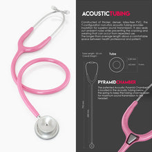 Load image into Gallery viewer, MDF® MD One® Stainless Steel Dual Head Stethoscope (MDF777) - Pink
