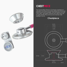 Load image into Gallery viewer, MDF® MD One® Epoch Titanium Stethoscope (MDF777DT) - Fuchsia