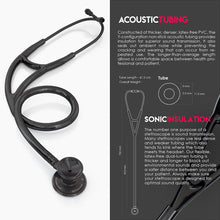 Load image into Gallery viewer, MDF® Classic Cardiology Dual Head Stethoscope with Stainless Steel Chestpiece and Headset (MDF797) - BlackOut