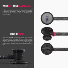 Load image into Gallery viewer, MDF® Classic Cardiology Dual Head Stethoscope with Stainless Steel Chestpiece and Headset (MDF797) - BlackOut and Black Glitter