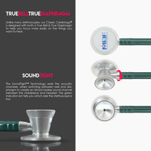 Load image into Gallery viewer, MDF® Classic Cardiology Dual Head Stethoscope with Stainless Steel Chestpiece and Headset (MDF797) - Green