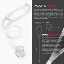 Load image into Gallery viewer, MDF® Classic Cardiology Dual Head Stethoscope with Stainless Steel Chestpiece and Headset (MDF797) - WhiteOut and White