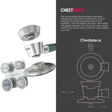 Load image into Gallery viewer, MDF® ProCardial® C3 Cardiology Stainless Steel Dual Head Stethoscope with Adult, Pediatric, and Infant-Neonatal Convertible Chestpiece (MDF797CC) - Emerald Green