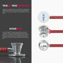 Load image into Gallery viewer, MDF® ProCardial® C3 Cardiology Titanium Dual Head Stethoscope with Adult, Pediatric, and Infant-Neonatal Convertible Chestpiece (MDF797CCT) - Burgundy