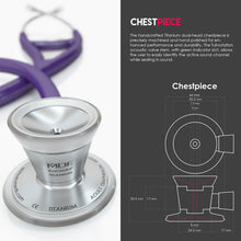 Load image into Gallery viewer, MDF® ProCardial® C3 Cardiology Titanium Dual Head Stethoscope with Adult, Pediatric, and Infant-Neonatal Convertible Chestpiece (MDF797CCT) - Purple
