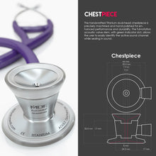 Load image into Gallery viewer, MDF® ProCardial® C3 Cardiology Titanium Dual Head Stethoscope with Adult, Pediatric, and Infant-Neonatal Convertible Chestpiece (MDF797CCT) - Purple