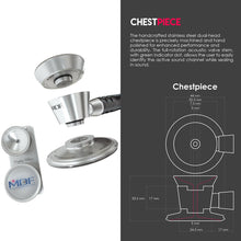 Load image into Gallery viewer, MDF® ProCardial® ER Premier® Cardiology Stainless Steel Dual Head Adult-Pediatric Stethoscope with Adult Cardiology Bell Convertible Attachment (MDF797DD) - Black