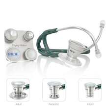 Load image into Gallery viewer, MDF® ProCardial® C3 Cardiology Stainless Steel Dual Head Stethoscope with Adult, Pediatric, and Infant-Neonatal Convertible Chestpiece (MDF797CC) - Emerald Green