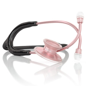MDF® Acoustica® Lightweight Dual Head Stethoscope (MDF747XP) - Glossy Rose Gold and Black