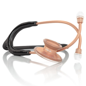 MDF® Acoustica® Lightweight Dual Head Stethoscope (MDF747XP) - Matte Rose Gold and Black