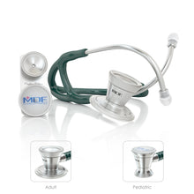 Load image into Gallery viewer, MDF® ProCardial® ER Premier® Cardiology Stainless Steel Dual Head Adult-Pediatric Stethoscope with Adult Cardiology Bell Convertible Attachment (MDF797DD) - Green
