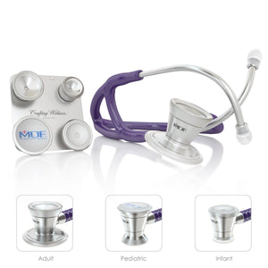 MDF® ProCardial® C3 Cardiology Stainless Steel Dual Head Stethoscope with Adult, Pediatric, and Infant-Neonatal Convertible Chestpiece (MDF797CC) - Purple