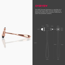Load image into Gallery viewer, MDF® Tromner Neurological Reflex Hammer with Pointed Tip Handle for Cutaneous and Superficial Responses (MDF555)-Rose Gold and Black
