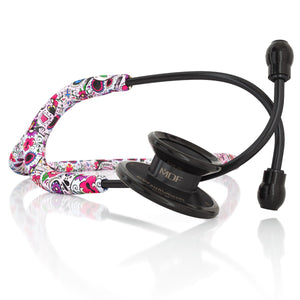 MDF® MD One® Stainless Steel Dual Head Stethoscope (MDF777) - BlackOut and Sugar Skull