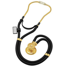 Load image into Gallery viewer, MDF® Sprague Rappaport Dual Head Stethoscope with Adult, Pediatric, and Infant Convertible Chestpiece - Gold and Black
