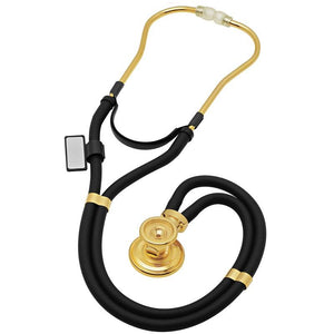 MDF® Sprague Rappaport Dual Head Stethoscope with Adult, Pediatric, and Infant Convertible Chestpiece - Gold and Black