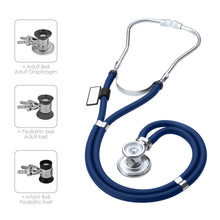 Load image into Gallery viewer, MDF® Sprague Rappaport Dual Head Stethoscope with Adult, Pediatric, and Infant Convertible Chestpiece - Royal Blue
