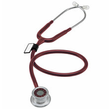Load image into Gallery viewer, MDF® Pulse Time® 2-in-1 Digital LCD Clock and Single Head Stethoscope - Burgundy

