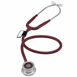 MDF® Pulse Time® 2-in-1 Digital LCD Clock and Single Head Stethoscope - Burgundy