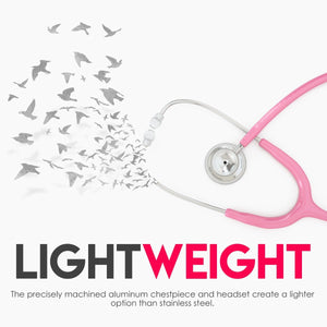 MDF® Acoustica® Lightweight Dual Head Stethoscope - Pink