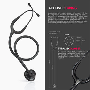 MDF® Acoustica® Lightweight Dual Head Stethoscope (MDF747XP) - BlackOut