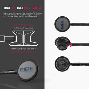 MDF® Acoustica® Lightweight Dual Head Stethoscope (MDF747XP) - BlackOut