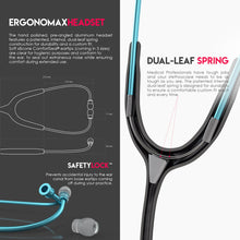 Load image into Gallery viewer, MDF® Acoustica® Lightweight Dual Head Stethoscope (MDF747XP) - Aqua and Black
