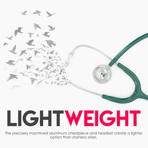 MDF® Acoustica® Lightweight Dual Head Stethoscope (MDF747XP) - Aqua Green