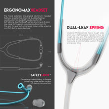 Load image into Gallery viewer, MDF® Acoustica® Lightweight Dual Head Stethoscope (MDF747XP) - Aqua and White

